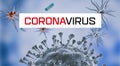 Corona virus. Covid-19 virus cells or bacteria molecule. Flu, view of a virus under a microscope, infectious disease. Germs,