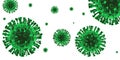 Corona virus Covid 19 , 3d rendering on white background Royalty Free Stock Photo