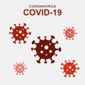 Corona virus COVID-19 icon. simple flat vector illustration