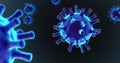 Corona Virus Covid-19, loopable animation Royalty Free Stock Photo