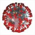 Corona virus covid-19 shape of corona virus gray red and orange for medical student study