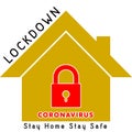 Corona virus COVID-19 stay home stay safe design