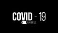 Corona virus COVID-19 text animation motion graphic on black background