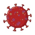 Corona Virus 2020. Covid-19. White background. Vector illustration.