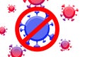Corona Virus, Covit-19, 2019-nCOV, Stop icon