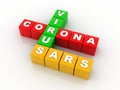 Crossword puzzle Corona virus Royalty Free Stock Photo