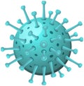 CORONA VIRUS. 3D RENDER. SYMBOL ILLUSTRATION