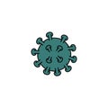 Corona virus. Doodle element. Vector illustration. Royalty Free Stock Photo
