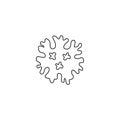 Corona virus. Doodle element. Vector illustration. Royalty Free Stock Photo