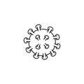 Corona virus. Doodle element. Vector illustration. Royalty Free Stock Photo