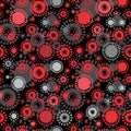 Corona Virus and Grey Red Symbol Vector Pattern