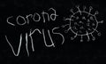 Corona Virus chalk illustration