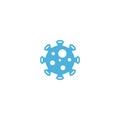 Corona virus icon flat vector logo design trendy