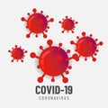 Corona virus illustration vector design background Royalty Free Stock Photo