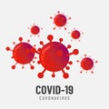 Corona virus illustration vector design background Royalty Free Stock Photo