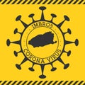 Corona virus in Imbros sign.