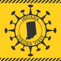 Corona virus in Indiana sign.