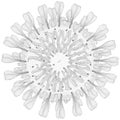 Corona Virus Intersection Vector. Illustration Isolated On White Background.