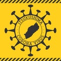 Corona virus in Itsukushima sign.