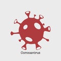 Corona virus logo with charactor.