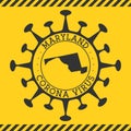 Corona virus in Maryland sign.