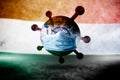 Corona virus mask protect on India flag republic day background concept for Earth warning covid19 flu pandemic quarantine, 15 Royalty Free Stock Photo