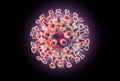 Corona virus, MERS virus, Middle-East Respiratory Syndrome, 3D illustration
