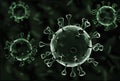 Corona virus molecule microscopic shot graphic