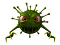Corona virus monster with arms. 3d illustration