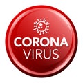 Corona virus stamp. wuhan virus badge