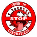 Corona Virus Stop Sign