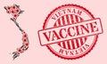 Corona Virus Vaccination Mosaic Vietnam Map and Watermark Vaccination Stamp