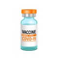 Corona virus vaccine bottle isolated on white, vaccine coronavirus bottle for clip art