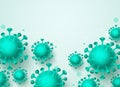 Corona virus vector background template. Covid-19 virus with space for text background Royalty Free Stock Photo