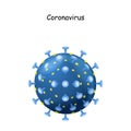 Corona Virus. virion of Coronavirus on white background. 2019-nCoV