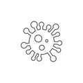 Corona virus, virus line vector icon symbol isolated on white background