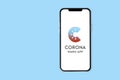 Corona Warn-App Smartphone Application COVID-19 Coronavirus Contact Tracing App In Germany 3D Illustration