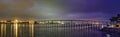 CORONADO BRIDGE AT SUNSET SAN DIEGO, CALIFORNIA Royalty Free Stock Photo