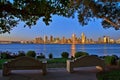 A Scenic of of the San Diego Skyline from Bayview Park Coronado Royalty Free Stock Photo