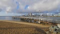 Coronado Pier in San Diego - CALIFORNIA, USA - MARCH 18, 2019 Royalty Free Stock Photo