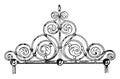 Coronal Finial is made of wrought-iron, Tombs, vintage engraving