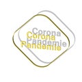 `Coronapandemie` = `Corona pandemic` - word, lettering or text as a 3D illustration, 3D rendering, computer graphics Royalty Free Stock Photo