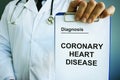 Coronary heart disease CHD diagnosis.