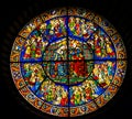 Christ Mary Stained Glass Santa Maria Novella Church Florence Italy