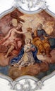 Coronation Of The Virgin Mary, Fresco On The Ceiling Of The Church Of Our Lady Of Sorrows In Rosenberg, Germany