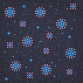 Pixel art coronavirus pattern for videogames