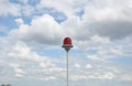 Coronavirus alert. police or emergency siren alert flashing light. Caution siren signal. Red glowing warning lamp button. Royalty Free Stock Photo