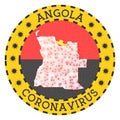 Coronavirus in Angola sign. Royalty Free Stock Photo