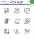 Coronavirus Prevention 25 icon Set Blue. diseases, medical, tubes, capsule, health care