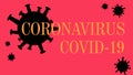 Abstract minimalistic cartoon coronavirus design